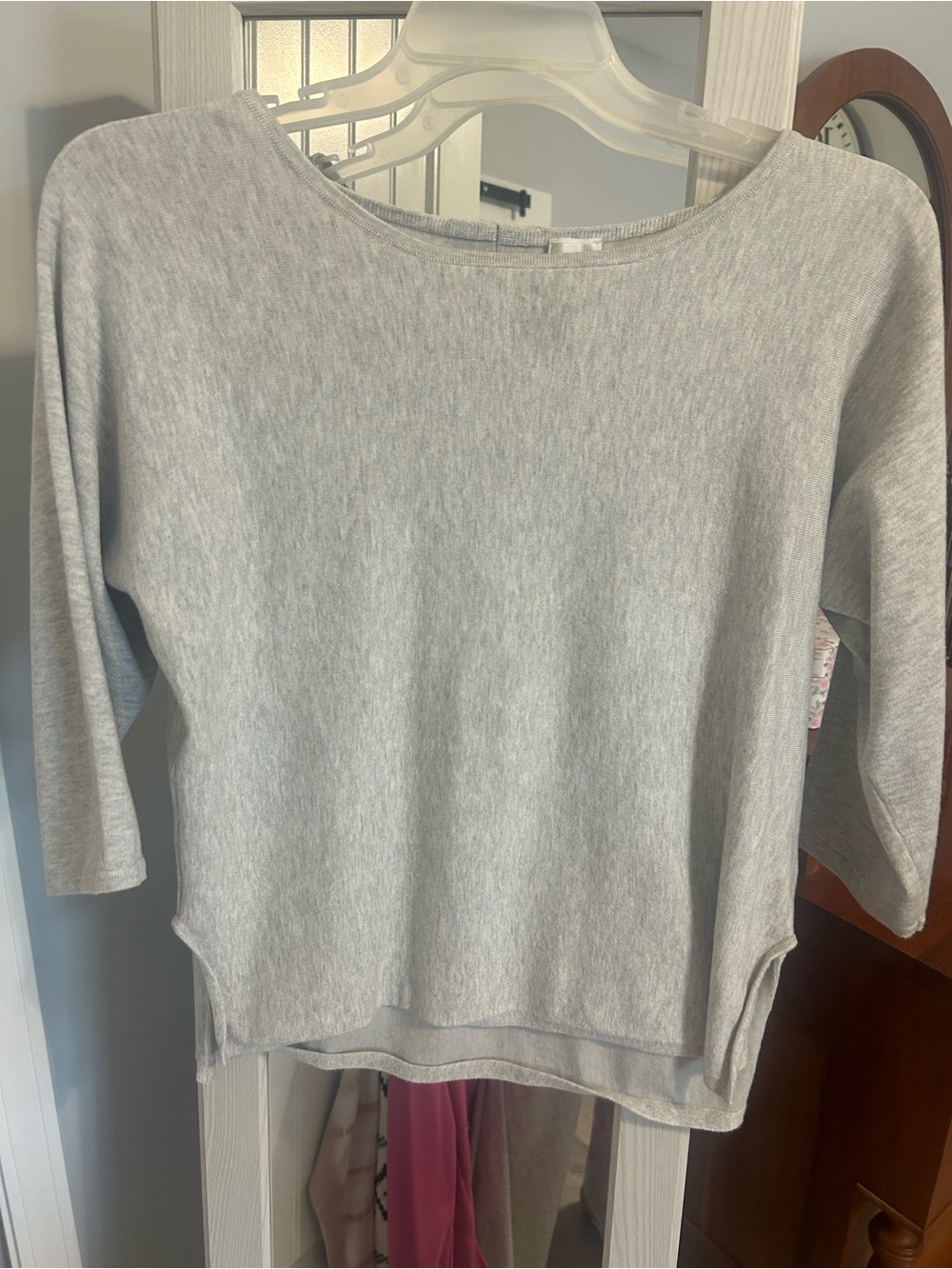 Cupio Heather Gray Scoop Neck Women's Sweater